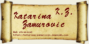 Katarina Zamurović vizit kartica